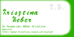 krisztina weber business card