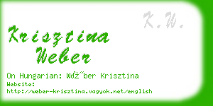 krisztina weber business card